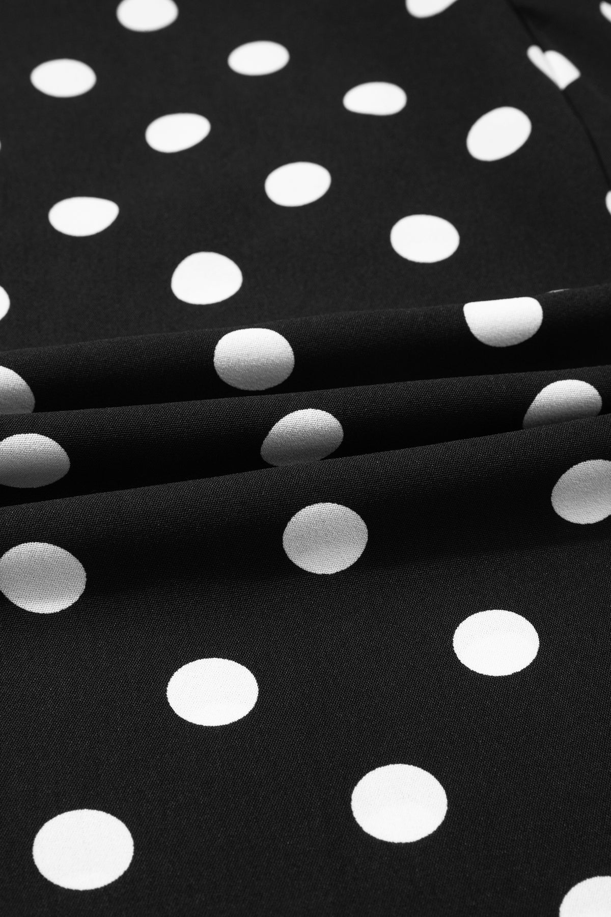 White Polka Dot Print Patched Pocket Mid-rise Straight Leg Pants