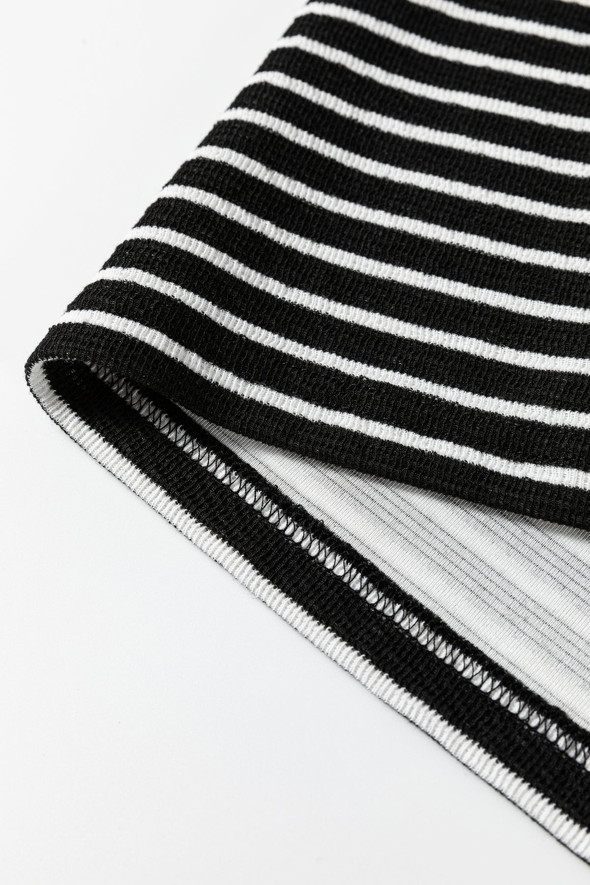 Black Stripe Drop Shoulder Relaxed Pullover Casual Pants 2pcs Set