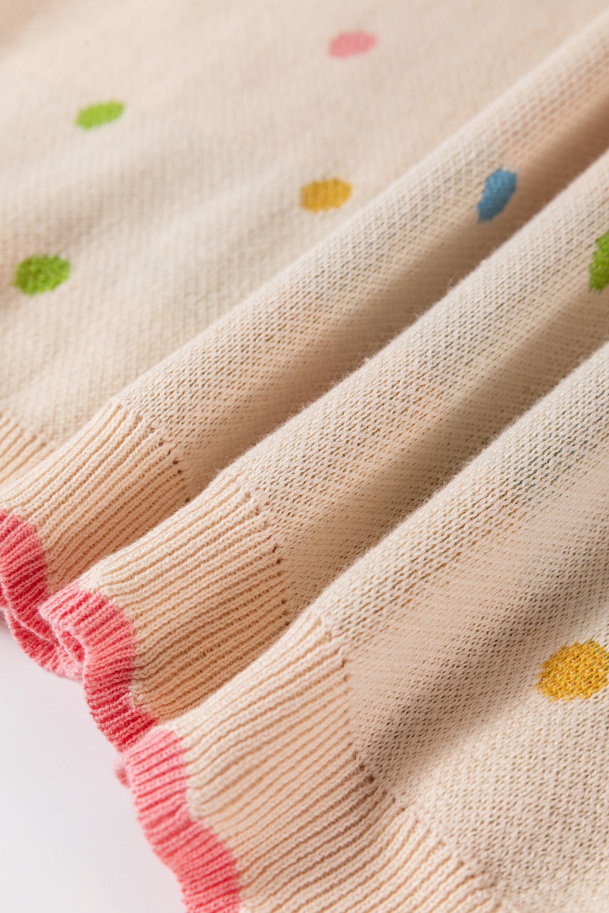 Coffee Round Neck Polka Dot Long Sleeve Casual Shift Sweater