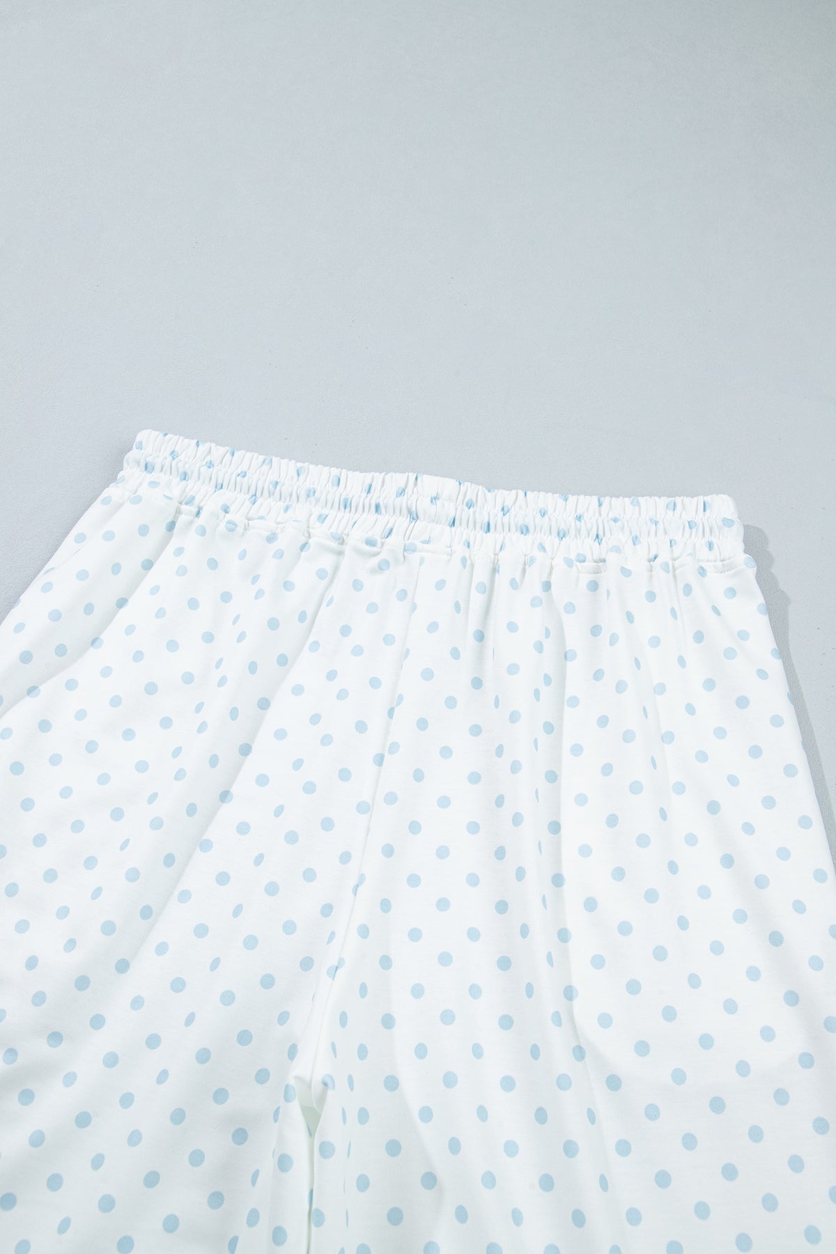 Khaki Polka Dot Patchwork Colorblock Long Sleeve Casual Two Piece Pants Set
