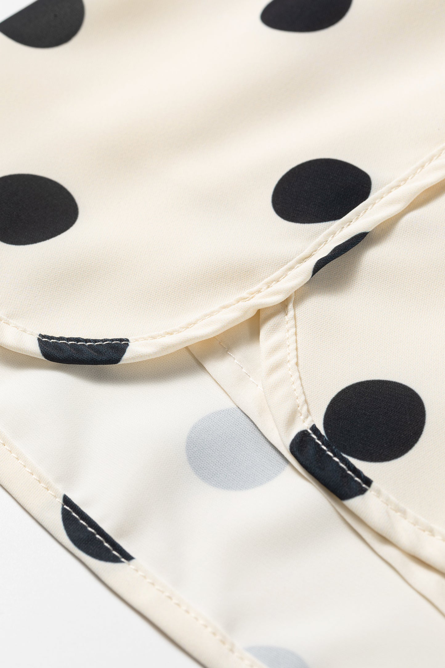 Sky Blue Polka Dot Print Shirred High Waist Casual Shorts